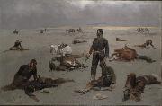 Frederic Remington What an Unbranded Cow Has Cost oil